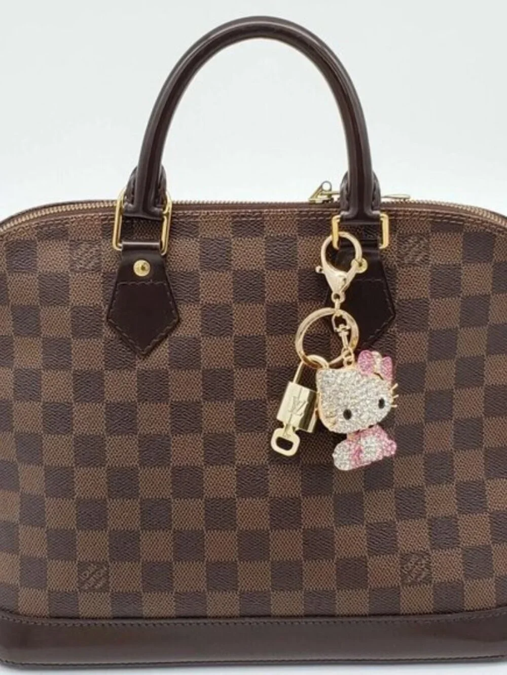Authentic LV Louis Vuitton Gold Padlock 🔑Unbranded Hello Kitty Bag Char